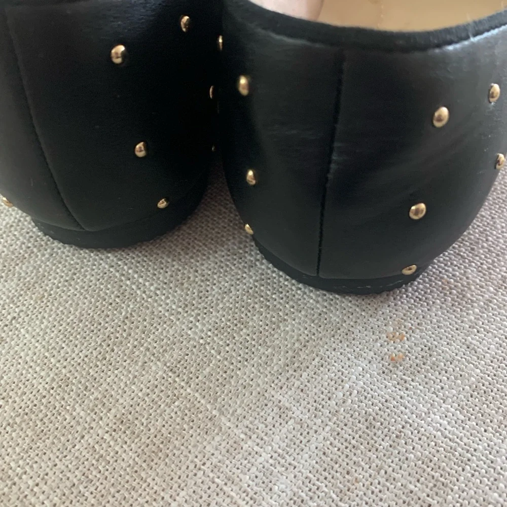 Lot of 2 Cat & Jack Black Girls' Flats Set with Studded Mary Jane & Bow Ballet